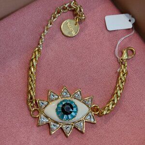 NEW Valliyan Gold Evil Eye Bracelet